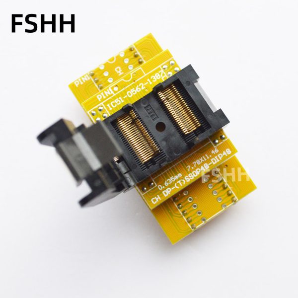 CH-DP(T)SSOP48-DIP48 Adapter IC51-0562-1387 test socket TSSOP48 to DIP48 Programmer Adapter Pitch:0.635mm Width=7.6mm/11.2mm