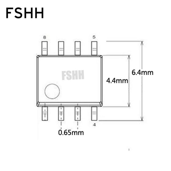 two working bit TSSOP8 SSOP8 IC Test Socket Pitch=0.65mm Width=4.4mm 6.4mm OTS-28(8+8)-0.65-01 ) - Image 4