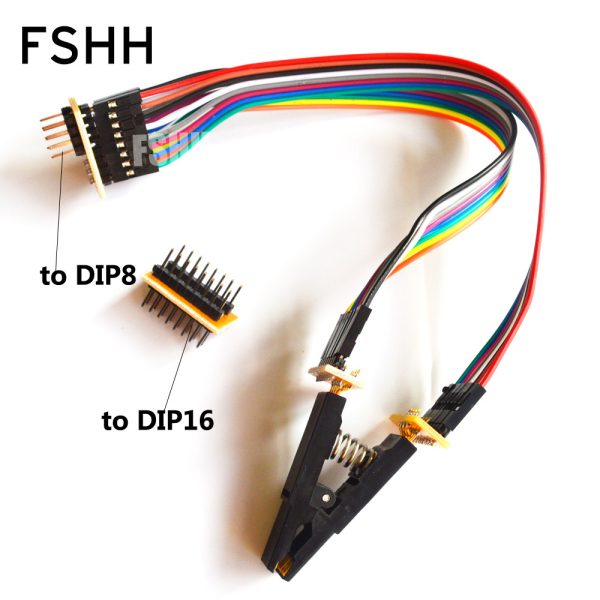 update version SOIC16 SOP16 Test Clip For SPI FLASH 25XXX in-circuit programming adapters test socket - Image 2