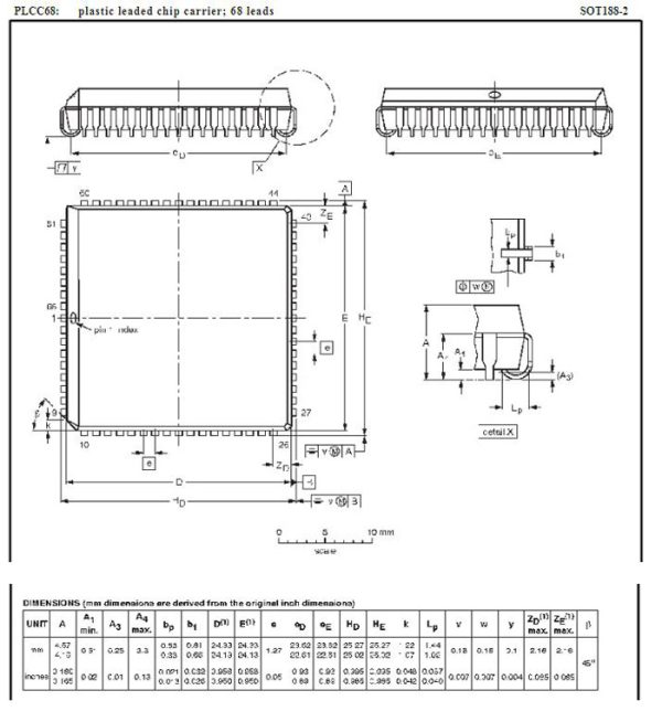 PLCC68 to DIP socket PLCC68 test socket PLCC68 With PCB 2.54MM SIP socket - Image 4