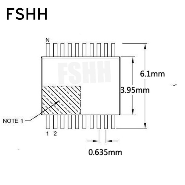 SSOP28 to DIP28 Programmer Adapter TSSOP SSOP28 ic test socket Pitch=0.635mm Size=3.95-6.1mm - Image 4