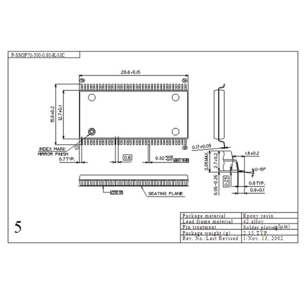IC306-070-110 test socket 0.8mm SSOP70 smd smt test socket - Image 4