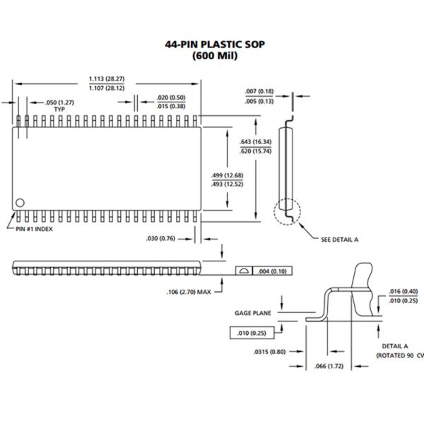IC179-44 test socket 600mil SOP44 PSOP44 smt socket 1.27mm - Image 4