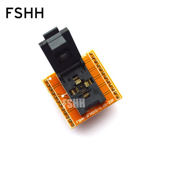 QFN20 to DIP20 Programmer adapter QFN20 test socket WSON20 UDFN20 MLF20 ic socket Pin pitch=0.65mm Size=5x5mm