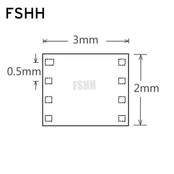 QFN8 to DIP8 Adapter DFN8 MLF8 WSON8 test socket Pitch=0.5mm Size=2mm*3mm - Image 4