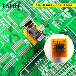 200mil 208mil SOP8 SOIC8 test socket IC socket Clamshell Adapter socket (Back pin SMD) = SOK-SPI-8W(G6179-100000)SMT test sock