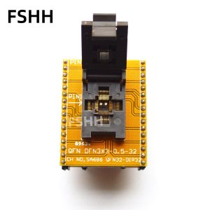 QFN32 to DIP32 programmer adapter QFN32 test socket WSON32 DFN32 MLF32 ic socket Pitch=0.5mm Size=5mmX5mm