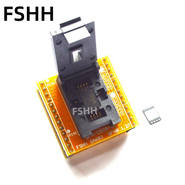 QFN-0808-01 QFN8 to DIP8 Programmer Adapter WSON8 DFN8 MLF8 test socket for 25xxx 6x8mm Pitch1.27mm - Image 2