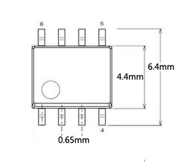 CNV-SSOP8-DIP Programmer adapter SSOP8 to DIP8 Programmer adapter TSSOP8 ic test socket Pin pitch=0.65mm width=4.4mm 6.4mm - Image 4