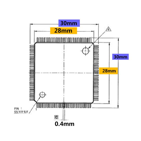 Clamshell IC51-2564-1668-10 test socket QFP256 TQFP256 LQFP256 ic socket Pitch 0.4mm 28x28mm - Image 4