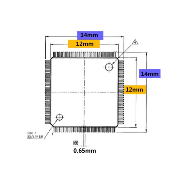 FPQ-52-0.65-02 test socket QFP52 TQFP52 LQFP52 FPQ52 ic socket QFP52 to SIP52 Programmer adapter 0.65mm 12x12mm 14x14mm - Image 4