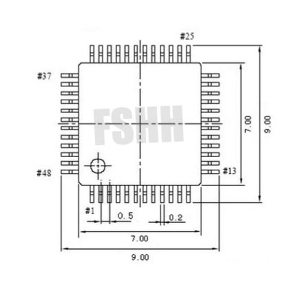 Open top QFP48 adapter TQFP48 LQFP48 ic test socket Pin pitch=0.5mm Size=7x7mm 9x9mm - Image 5