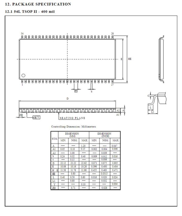 TSOP54 test socket DDR SDRAM socket 0.8mm pitch 10.2/11.8mm wide - Image 4