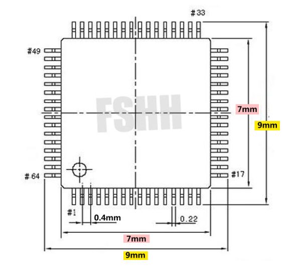 QFP64 to SIP64 socket FPQ64 LQFP64 TQFP64 0.4mm to SIP64 2.54mm IC test socket IC51-0644-1972 socket - Image 4