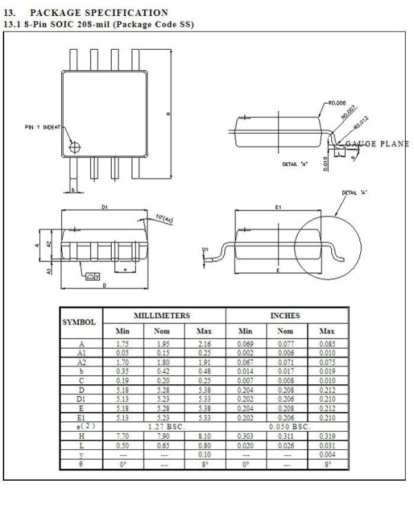 208mil SOP8 test socket SOP8 to DIP8 Programmer adapter OTS-20-1.27-01(8pins) 1.27mm - Image 4