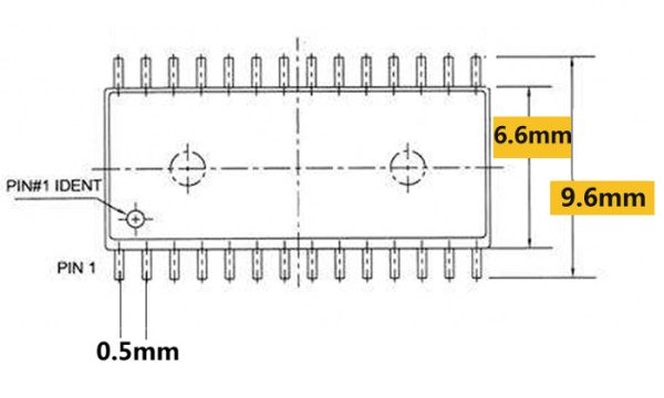 SSOP48 to DIP48 Programmer adapter DP-SSOP48-D48 CSOP48 SSOP48 socket Pitch=0.5mm Width=9.6mm/6.6mm - Image 6