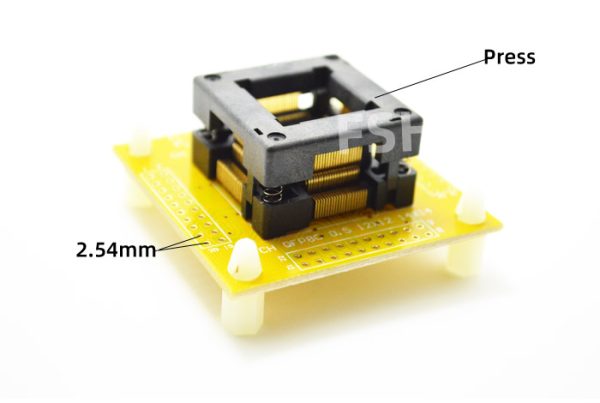 Open top QFP80 Test Socket LQFP80 TQFP80 ic socket adapter Pitch=0.5mm Size=12x12mm14x14mm - Image 4