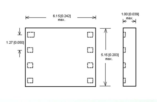 08QN12T16050-M test socket qfn8 wson8 dfn8 mlf8 udfn8 ic socket QFN8 to DIP8 Programming Adapter Pitch=1.27mm Size=6x5mm - Image 4