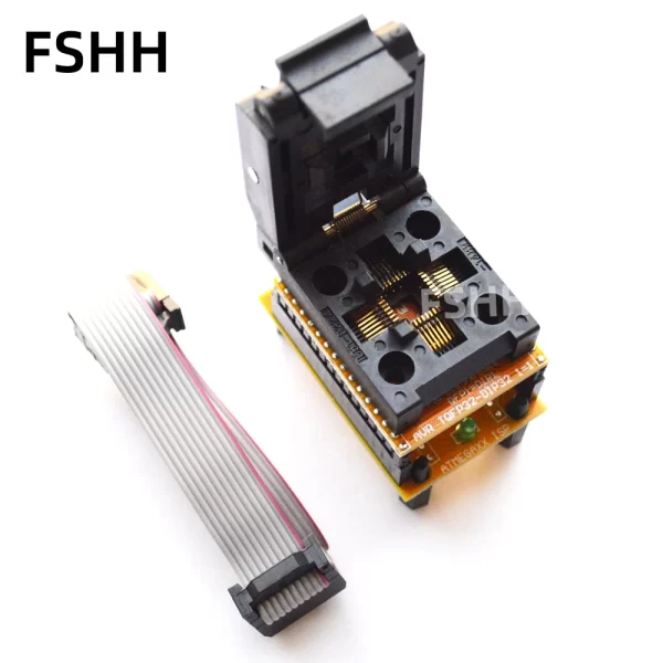 LQFP32 TQFP32 QFP32 test socket for AVR ISP test mega8 mega48 mega88 Programmer adapter Apply to CH2015 Programmer - Image 2