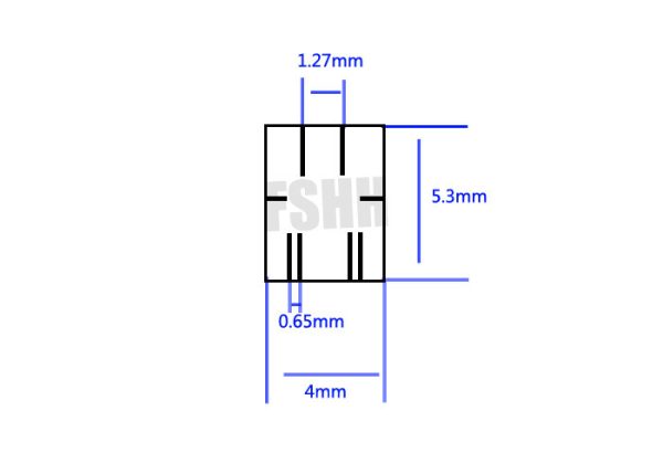 WSON8 DFN8 QFN8 MLF8 programmer adapter(Flip test seat) Pitch=1.27mm/0.65mm Size=5.3x4mm - Image 3