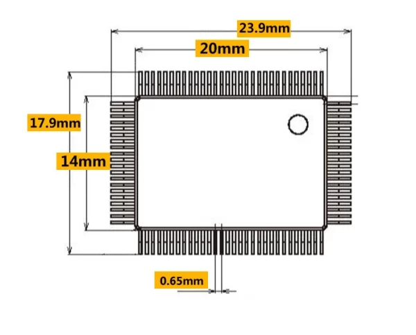 CH-QFP100-0.65 Adapter TQFP100 QFP100 IC Adapter TQFP100 QFP100 LQFP100 Test Socket 0.65mm Pitch IC51-1004-814 socket - Image 3