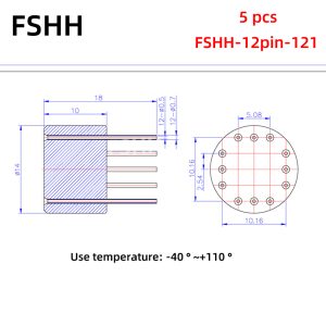 FSHH round 12pin laser diode test socket (electrode insertion)