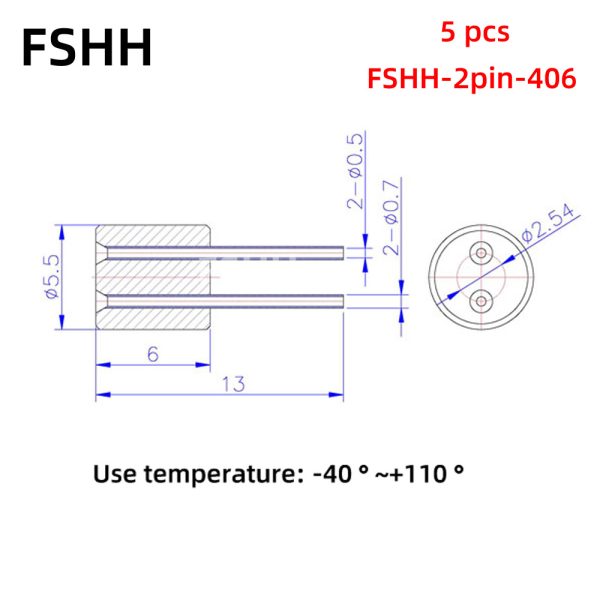 FSHH round 2pin laser diode test socket (electrode insertion) - Image 2