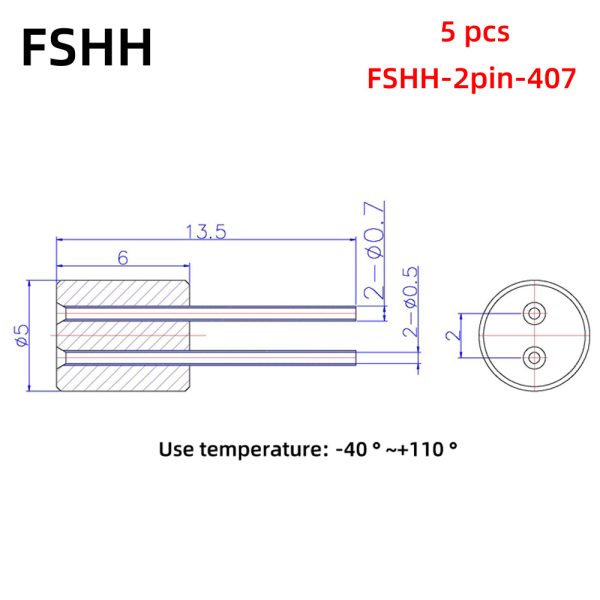 FSHH round 2pin laser diode test socket (electrode insertion) - Image 3