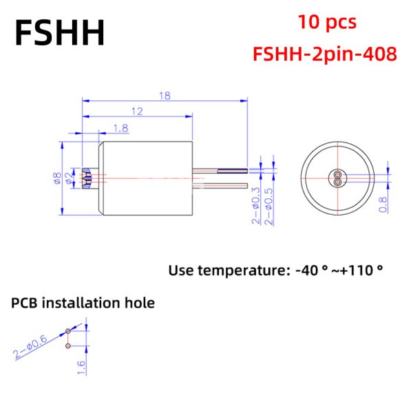 FSHH round 2pin laser diode test socket (electrode insertion) - Image 4