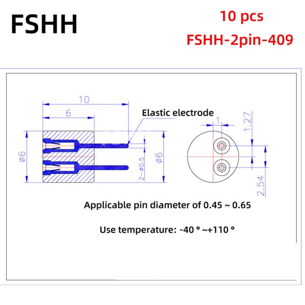 FSHH round 2pin laser diode test socket (electrode insertion) - Image 5