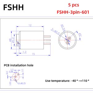 FSHH round 3pin laser diode test socket (electrode insertion)