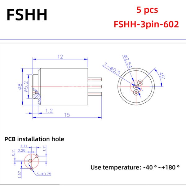 FSHH round 3pin laser diode test socket (electrode insertion) - Image 2