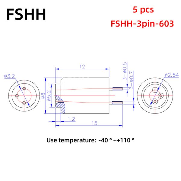 FSHH round 3pin laser diode test socket (electrode insertion) - Image 3