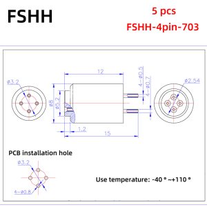 FSHH round 4pin laser diode test socket (electrode insertion)