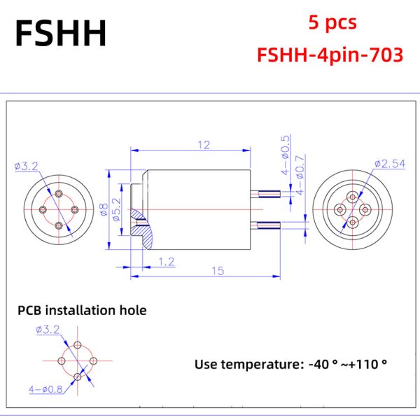 FSHH 4pin 703 210us 5个