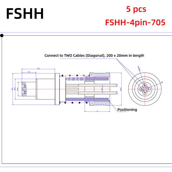 FSHH 4pin 705 340us 5个