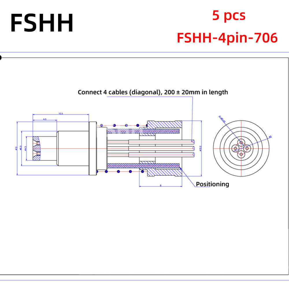 Dynode Socket FSHH Round 4pin Laser Diode Test Socket (electrode Insertion) - FSHH Store