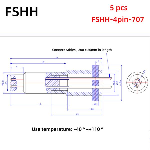 FSHH 4pin 707 440us 5个