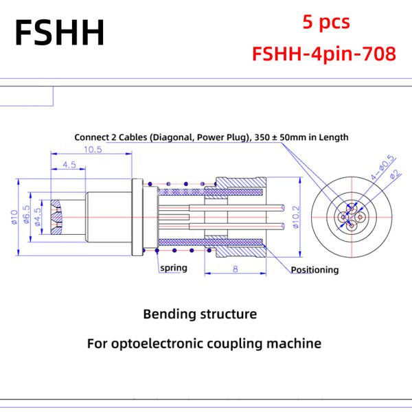 FSHH round 4pin laser diode test socket (electrode insertion) - Image 7