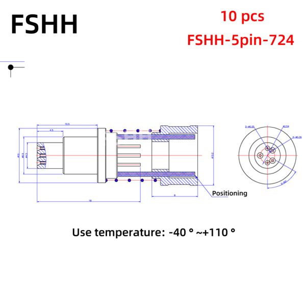 FSHH round 5pin laser diode test socket (electrode insertion) - Image 5