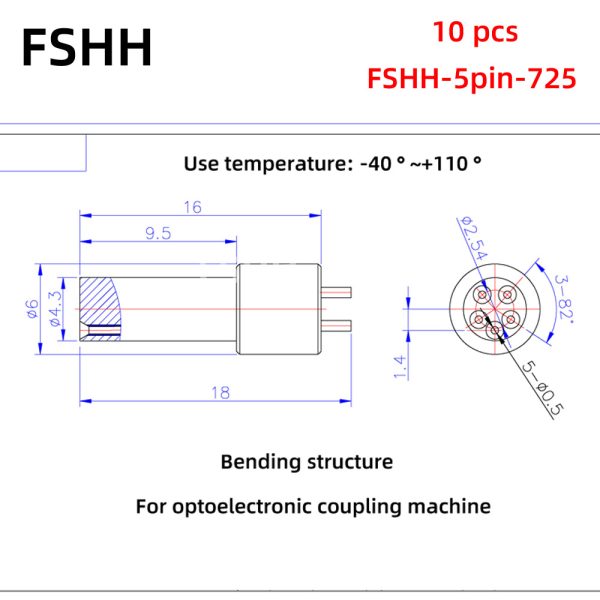 FSHH round 5pin laser diode test socket (electrode insertion) - Image 4