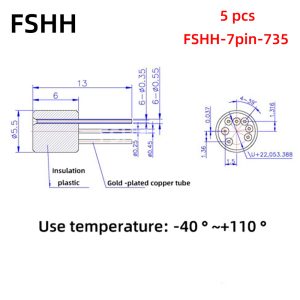 FSHH round 7pin laser diode test socket (electrode insertion)