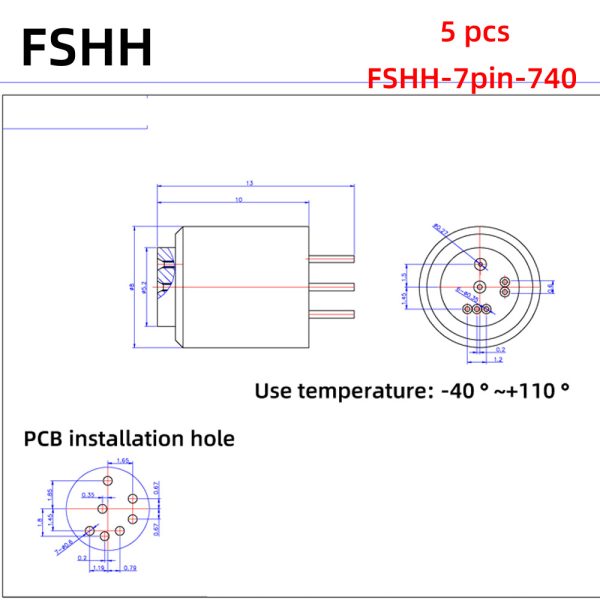 FSHH round 7pin laser diode test socket (electrode insertion) - Image 4