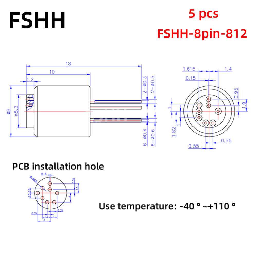Dynode Socket FSHH Round 8pin Laser Diode Test Socket (electrode Insertion) - FSHH Store