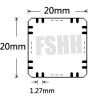 QFN52 WSON52 UDFN52 MLF52 ic test socket Size=20mmx20mm Pin pitch=1.27mm - Image 4