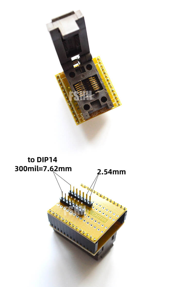 SOP14转DIP14国产翻盖描述