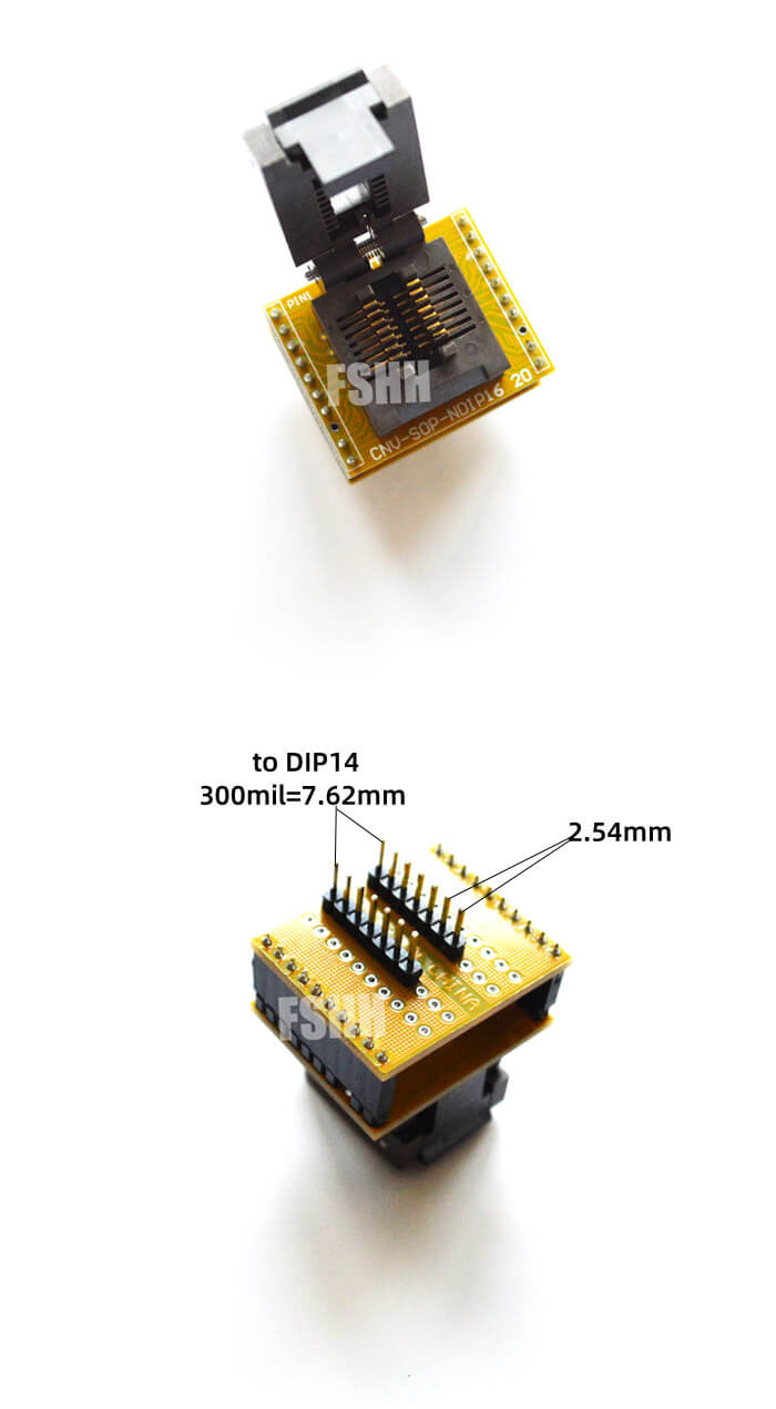 SOP14转DIP14进口翻盖描述