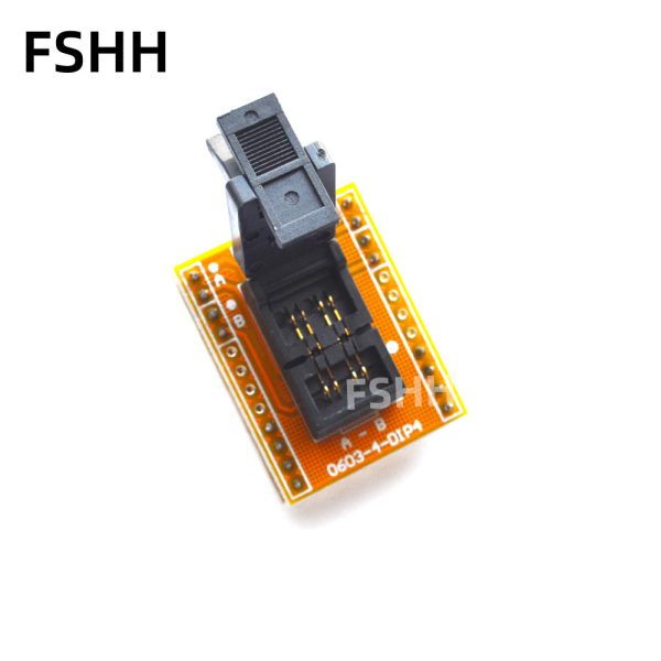 Double station 0603 test socket, flip type with board with terminal, resistance capacitor socket - Image 2