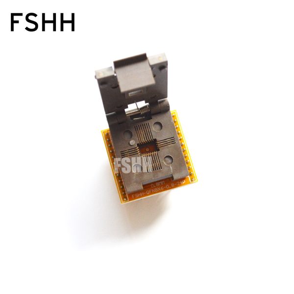 QFN24 to DIP24 Programmer adapter WSON24 UDFN24 MLF24 ic test socket Size=8mmx6mm Pin pitch=0.8mm - Image 2