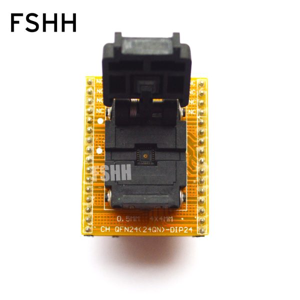 QFN24 to DIP24 DFN24 WSON24 MLF24 programmer adapter ic test socket QFN24 4mmX4mm 0.5mm 24QN50S14040-B socket - Image 2